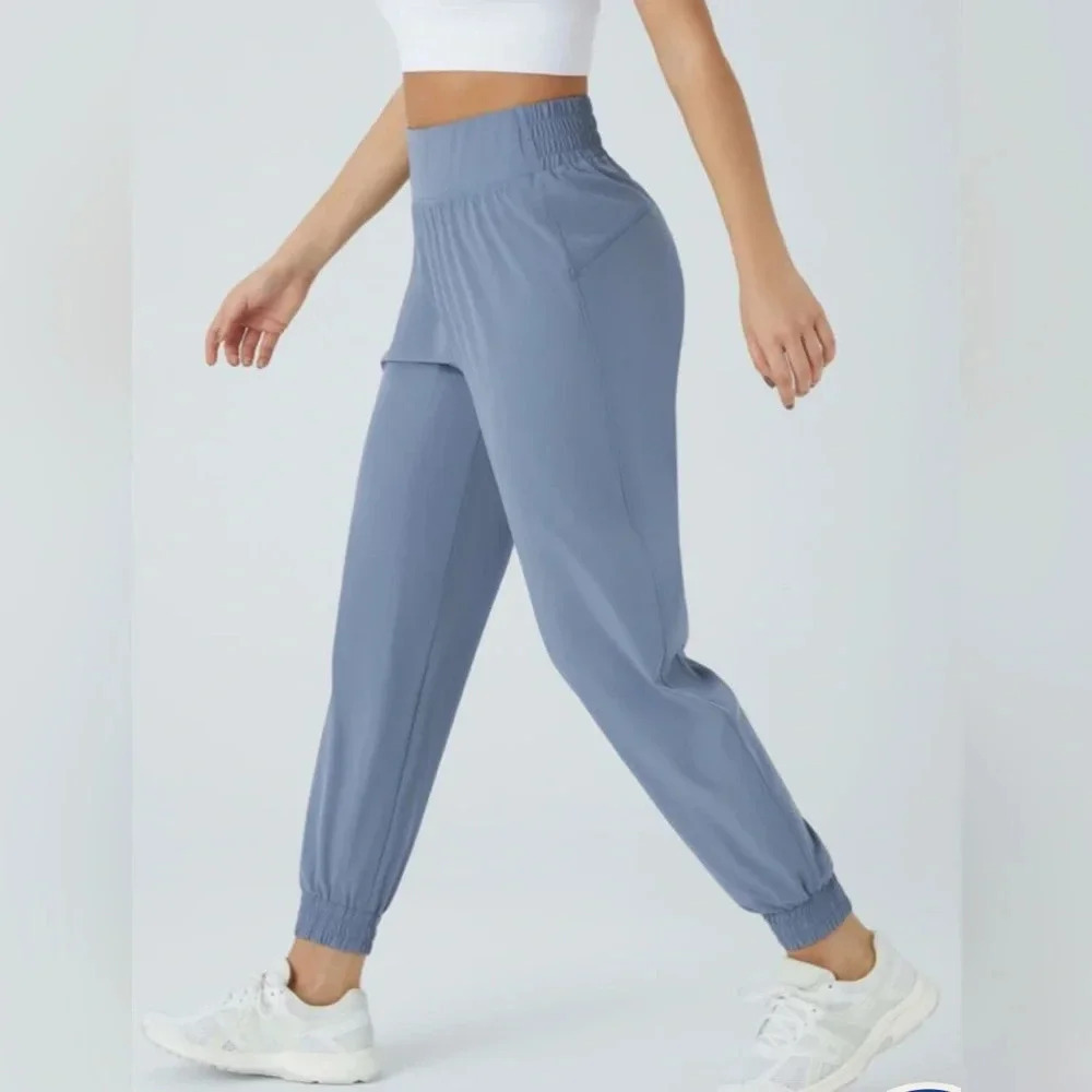 Halara High Waisted Elastic Waistband Hiking Joggers Blue Size XS